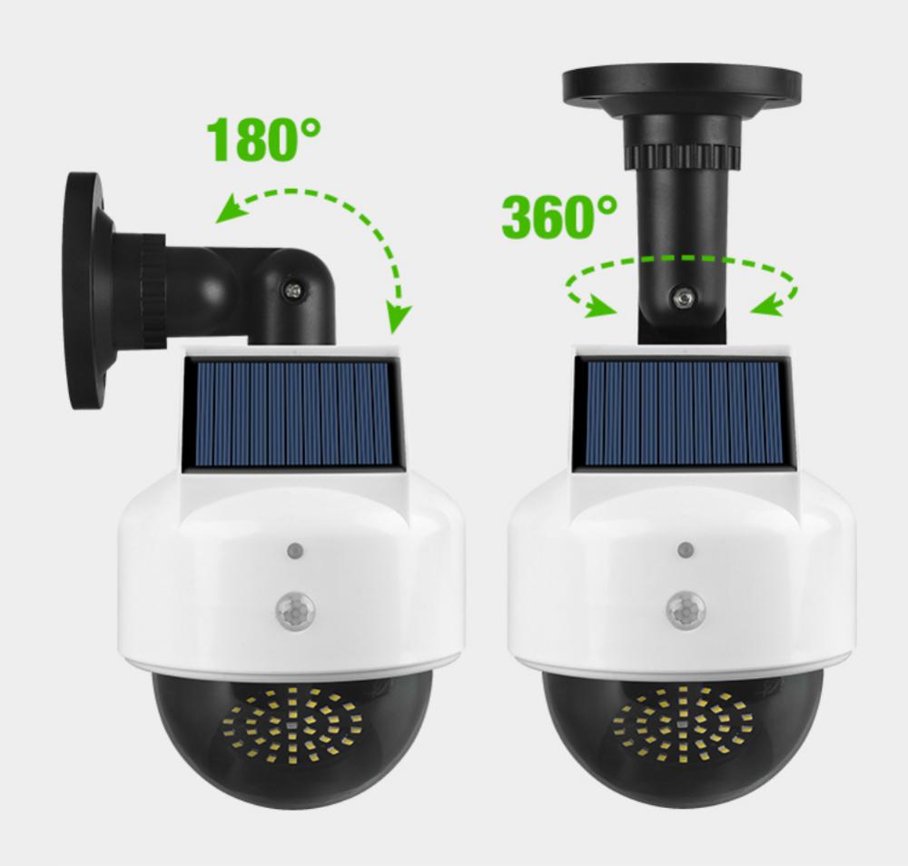 LED كاميرا وهمية متحركة مزودة بمصباح