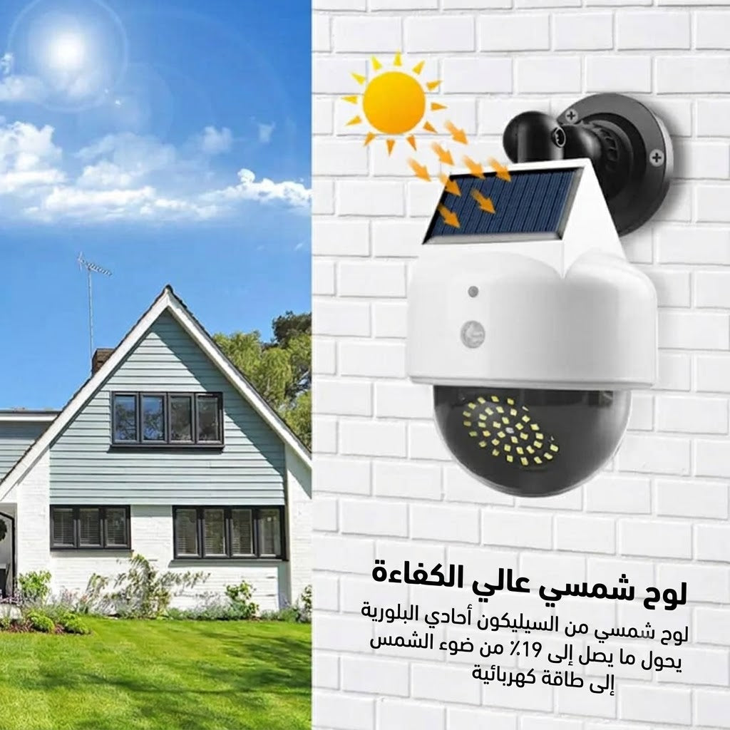 LED كاميرا وهمية متحركة مزودة بمصباح