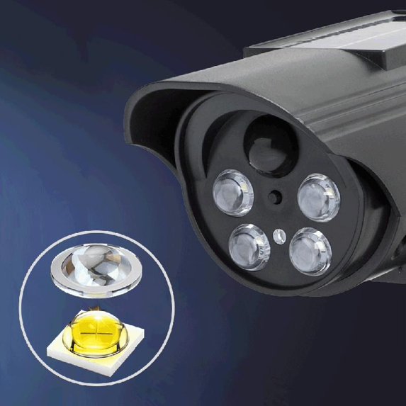 كاميرا وهمية تعمل بالطاقة الشمسية مزودة بمؤشر LED وامض