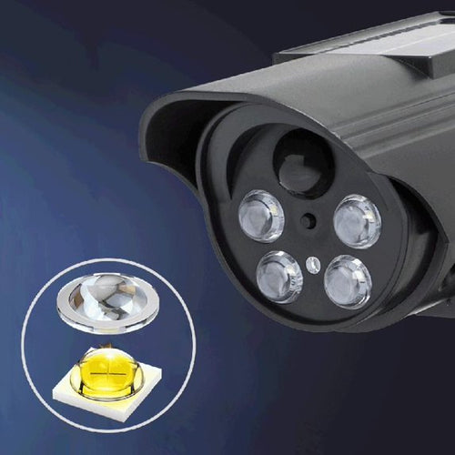 كاميرا وهمية تعمل بالطاقة الشمسية مزودة بمؤشر LED وامض